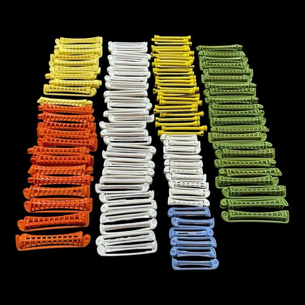 Lot Of 118 Vintage Toni Swing Arm & Band Plastic Perm Rods
